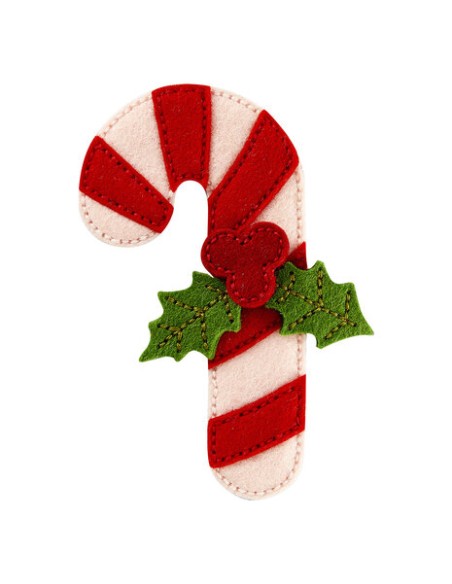 Felt Candy Cane Etched Dies