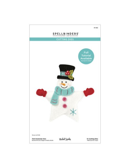 Felt Snowman Star Etched Dies