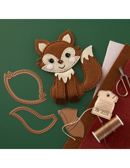 Felt Forest Fox Etched Dies