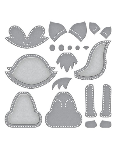 Felt Forest Fox Etched Dies