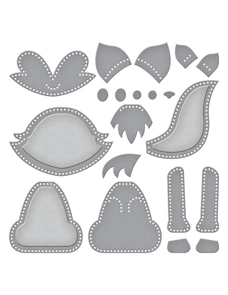 Felt Forest Fox Etched Dies