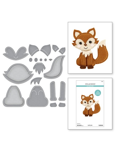Felt Forest Fox Etched Dies