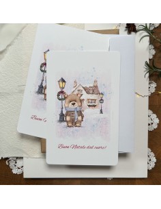 cartolina natalizia "Un abbraccio caldo"