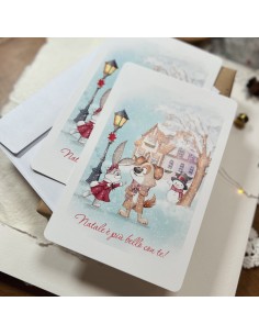 cartolina natalizia “Natale è più bello con te!”