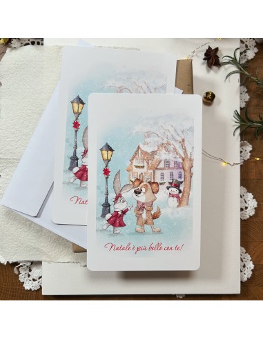 cartolina natalizia “Natale è più bello con te!”