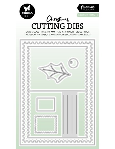 Christmas Postcard Christmas Essentials Cutting Dies