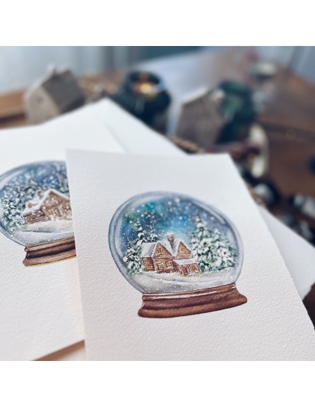 workshop online "Magia della palla di neve in acquerello"