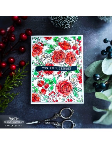 Winter Rose Background Press Plate
