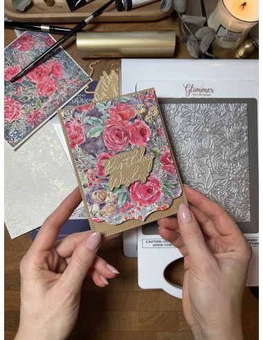 Winter Rose Background Press Plate