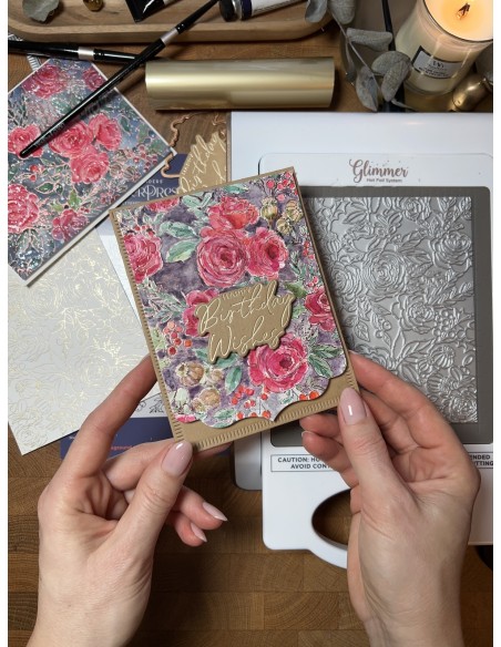 Winter Rose Background Press Plate