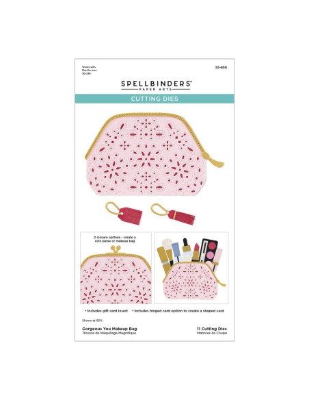 Gorgeous You Makeup Bag Etched Dies