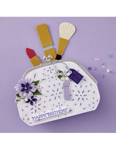Gorgeous You Makeup Bag Etched Dies