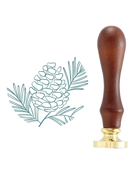 Wax seal stamp - Sigillo Pine cone spray