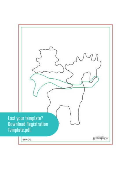 Dashing Reindeer Registration Press Plate & Die Set
