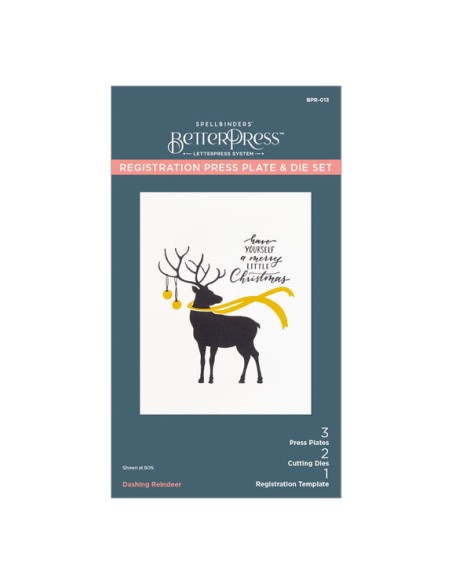 Dashing Reindeer Registration Press Plate & Die Set
